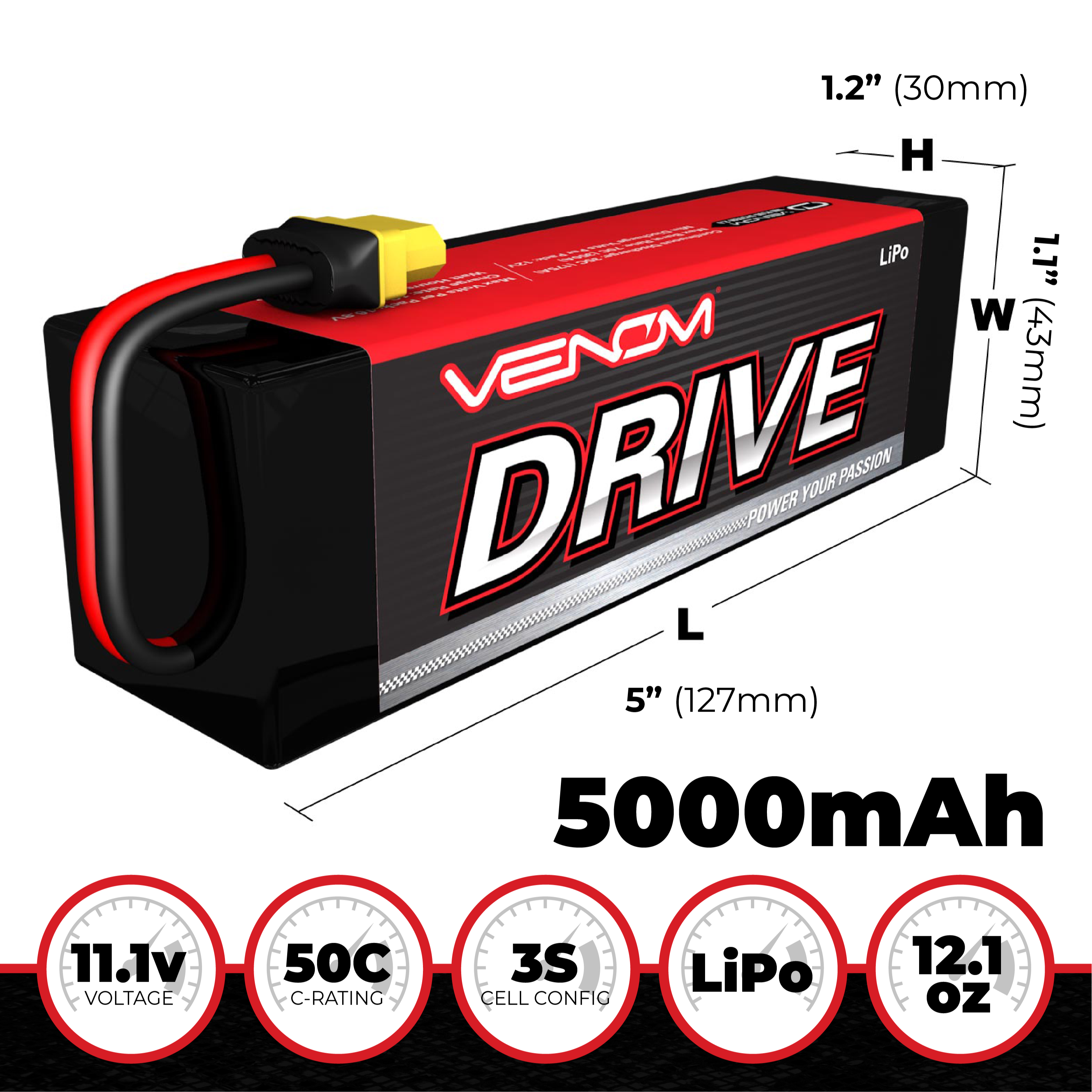 c rating in lipo battery Evolution Mudboss 5200mAh 50C Lipo Battery Pack 2S 7.4V